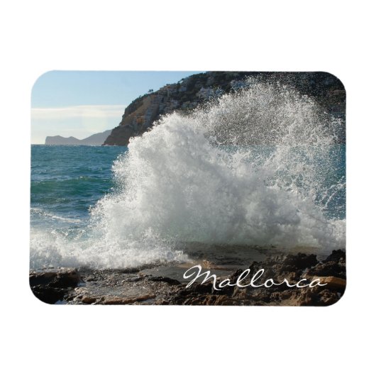 Surf-Crashing, Mallorca, Balearen Magnet (Horizontal)