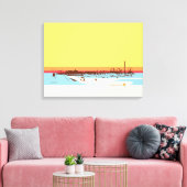 Surf Days - Galveston Island, Pleasure Pier Leinwanddruck (Insitu (Wohnzimmer))