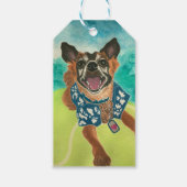 Surf Dog Geschenkanhänger (Rückseite)