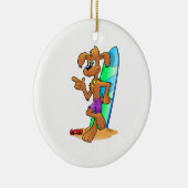 Surf Dog Keramikornament (Rechts)
