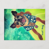 Surf Dog Postkarte (Vorderseite)