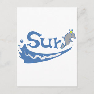 Surf Dolphin Postkarte