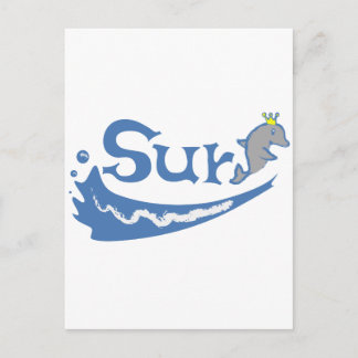 Surf Dolphin Postkarte
