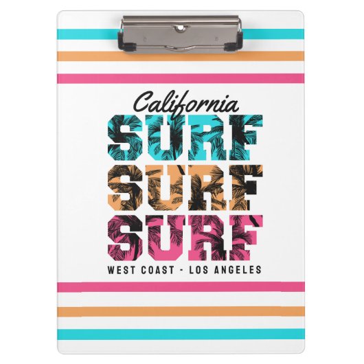 Surf Dreams: California Sunset Edition Klemmbrett (Vorderseite)