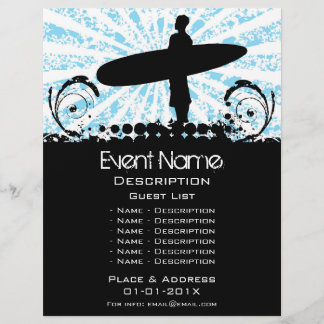 Surf Event-Werbeaktion Flyer