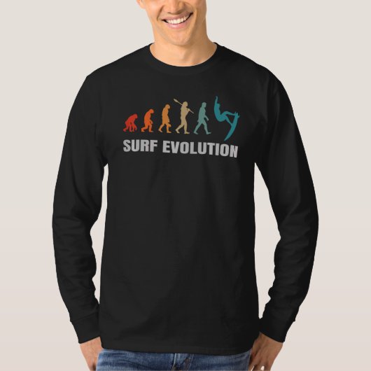 Surf Evolution Surfer Surfbrett Reiter Männer T-Shirt (Vorderseite)