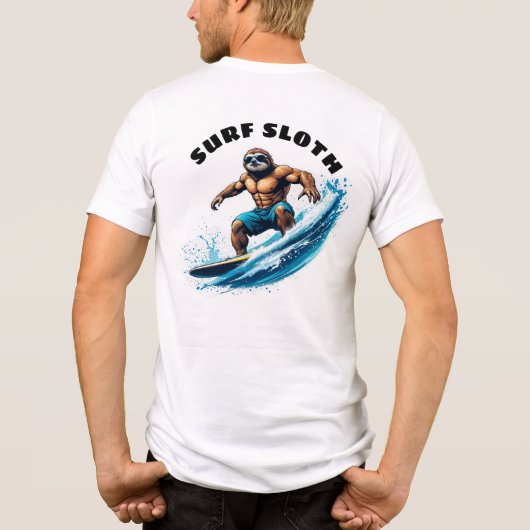 Surf Faultier Tri-Blend Shirt (Rückseite)