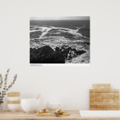 Surf, Felsen und Foam Lines in der Nähe der Bodega Poster (Küche)