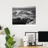 Surf, Felsen und Foam Lines in der Nähe der Bodega Poster (Heimbüro)