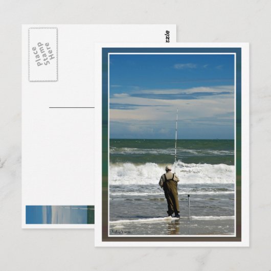 Surf Fishing Postkarte (Vorne/Hinten)