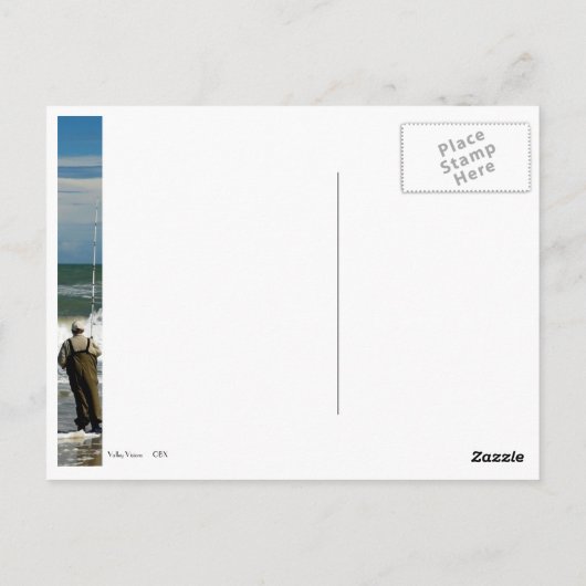 Surf Fishing Postkarte (Rückseite)