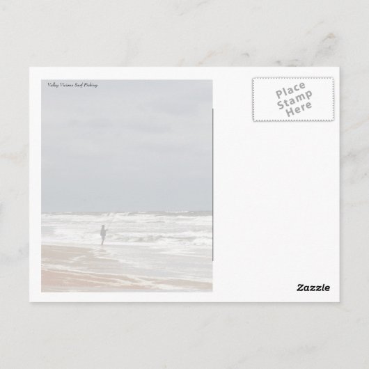 Surf Fishing Postkarte (Rückseite)