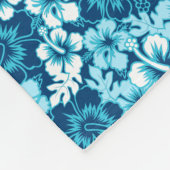 Surf floral Hibiskus Fleecedecke (Ecke)