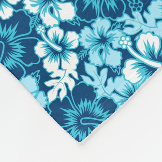 Surf floral Hibiskus Fleecedecke (Ecke)