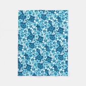 Surf floral Hibiskus Fleecedecke (Vorderseite)