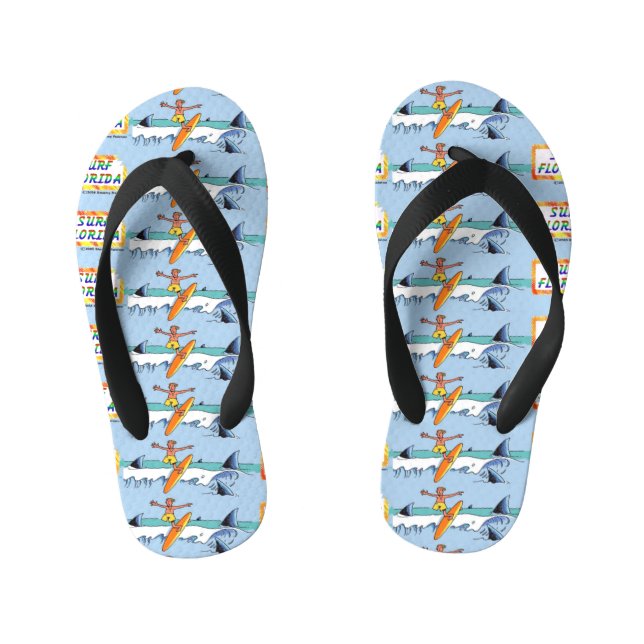 Surf Florida Kleinkind Flip Flops Kinderbadesandalen (Fußbett)