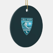 Surf Folly Beach South Carolina Keramik Ornament (Rechts)
