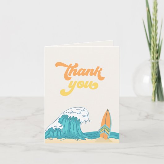 Surf Geburtstag Vielen Dank Karten (Vorderseite)