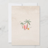 Surf-Geburtstags-Strandparty-Einladung Einladung (Rückseite)