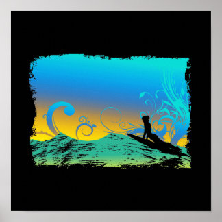 Surf Girl Poster