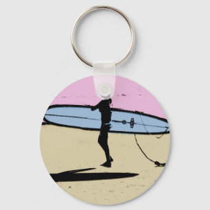Surf Girl Schlüsselanhänger, Copyright Karen J Wil Schlüsselanhänger