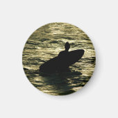 Surf Golden Hour Bali Round Magnet (Vorne)