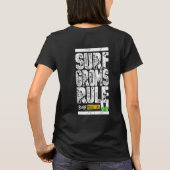 Surf Groms Rule!!! (Erwachsener weiß) T-Shirt (Rückseite)