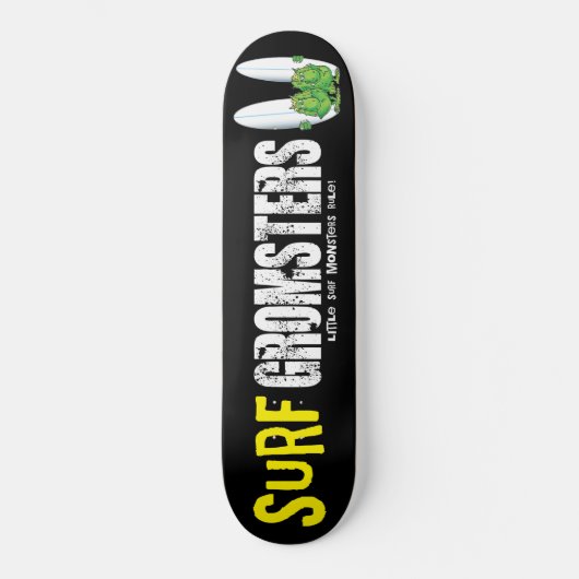 Surf Gromsters ganz schwarz Skateboard (Vorderseite)