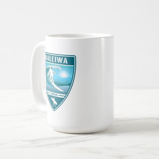 Surf Haleiwa Hawaii Kaffeetasse (Vorderseite Links)