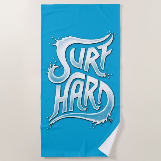 Surf hart strandtuch (Vorderseite)