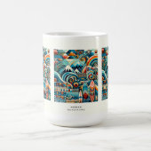 Surf (Hawaii) Kaffeetasse (Mittel)
