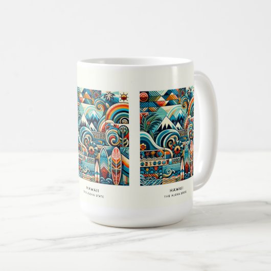 Surf (Hawaii) Kaffeetasse (VorderseiteRechts)