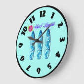 Surf Hawaii Surfboards Große Wanduhr (Winkel)
