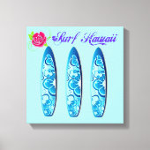 Surf Hawaii Surfboards Leinwanddruck (Vorderseite)