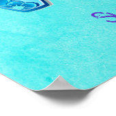 Surf Hawaii Surfboards - Surfen ist Leben Poster (Ecke)