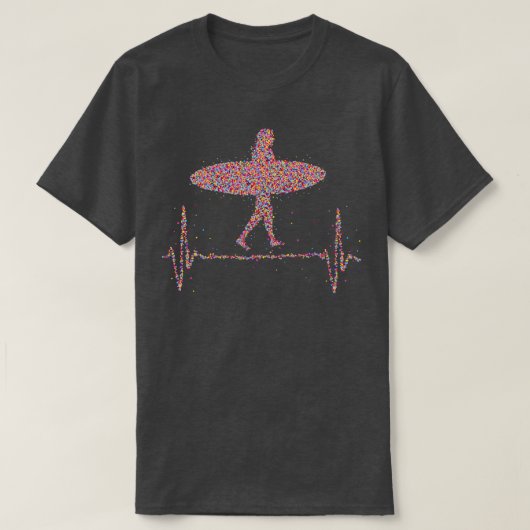 Surf Heartbeat Windsurfboard T-Shirt (Design vorne)