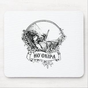 Surf Hookipa Maui Hawaii Vintage Retro Surfen Mousepad