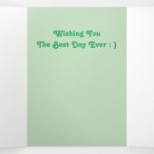 Surf Hund Geburtskarte Dreifach Gefaltete Einladung (Innenseite Mitte)