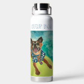 Surf Hund große Wasserflasche Trinkflasche (Rückseite)