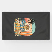 Surf-Hund Retro-Strand Sommer Banner (Horizontal)