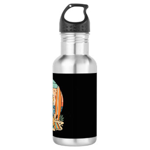 Surf-Hund Retro-Strand Sommer Edelstahlflasche