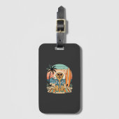 Surf-Hund Retro-Strand Sommer Gepäckanhänger (Vorderseite Vertikal)