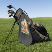 Surf-Hund Retro-Strand Sommer Golfhandtuch (Gras)