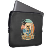 Surf-Hund Retro-Strand Sommer Laptopschutzhülle (Vorne Rechts)