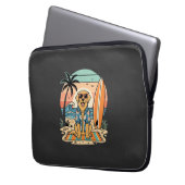 Surf-Hund Retro-Strand Sommer Laptopschutzhülle (Vorderseite Links)