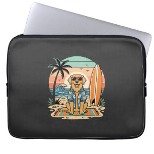Surf-Hund Retro-Strand Sommer Laptopschutzhülle
