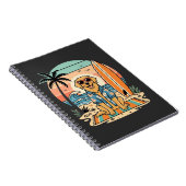 Surf-Hund Retro-Strand Sommer Notizblock (Rechte Seite)