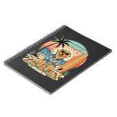 Surf-Hund Retro-Strand Sommer Notizblock (Linke Seite)
