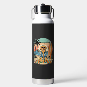 Surf-Hund Retro-Strand Sommer Trinkflasche