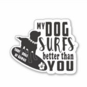 Surf Hunde Hawaii Gauntlet Sticker (Vorderseite)